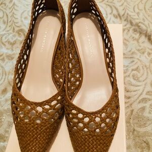 Loeffler Randall Brown Heels with Intricate Cutout Design